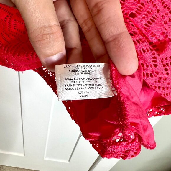 Coolibar Pink Round Neck Long Sleeve Eyelet Swim Top UPF UV Protection Sz L - Picture 3 of 4